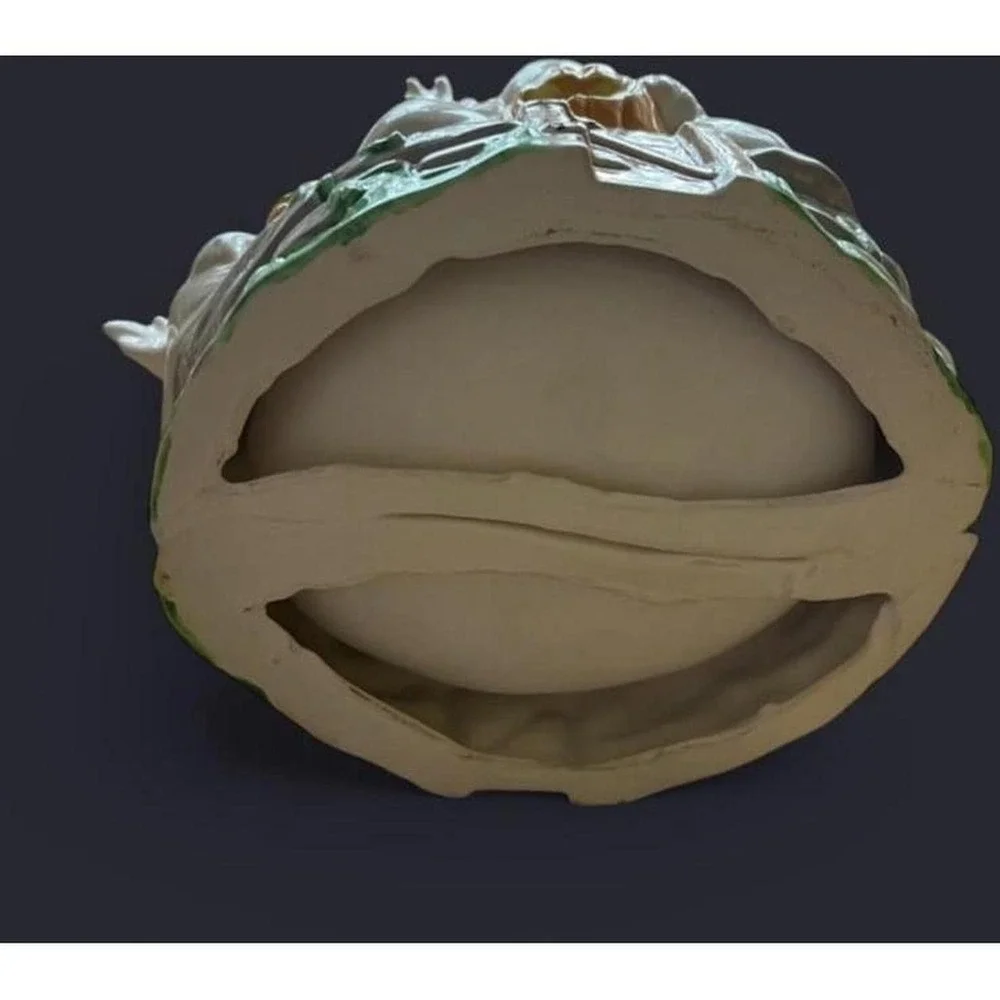 Ceramic Halloween Ghost and Pumpkin Candy Bowl Festive Spooky Decor